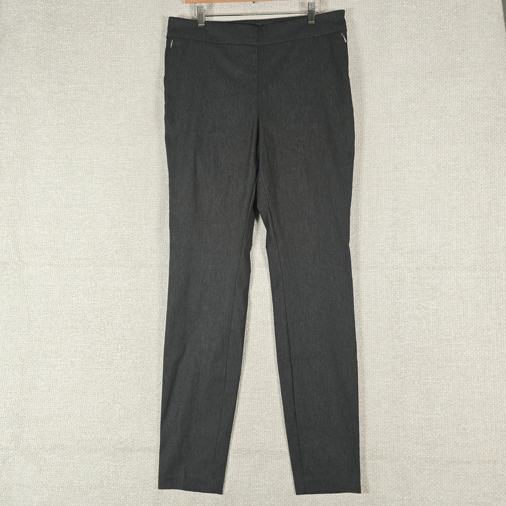 Rekucci Womens Charcoal Gray Pull On Slim Leg Dress Pants RE1027 Size 14T Tall